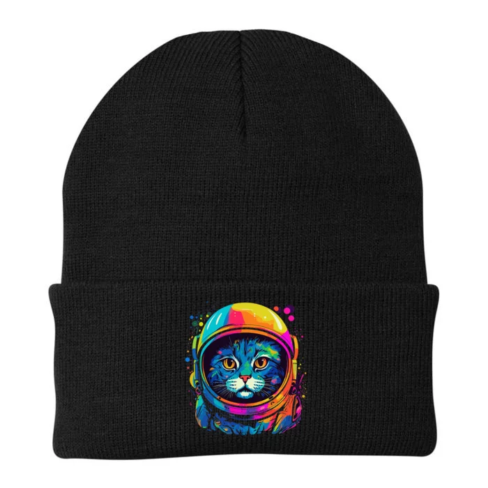 Space Astronaut Cat Gifts Space Cat Knit Cap Winter Beanie