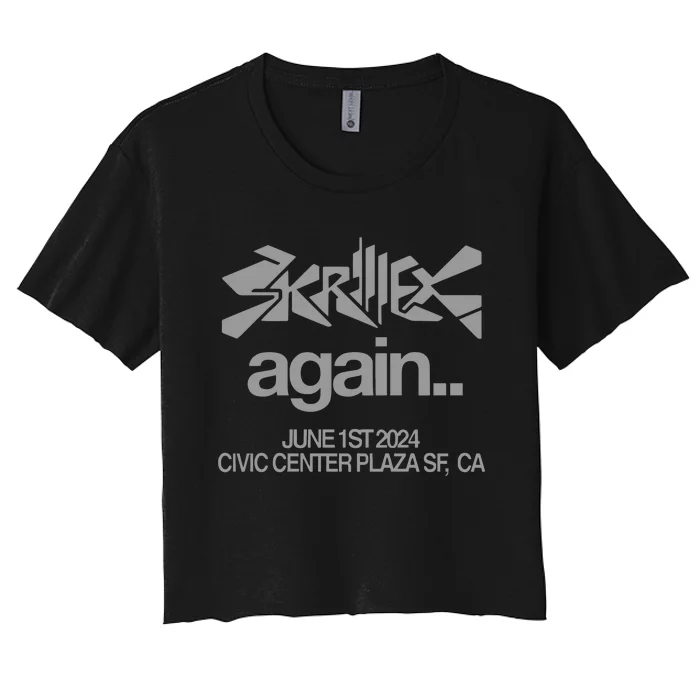 Skrillex Again Civic Center Women's Crop Top Tee