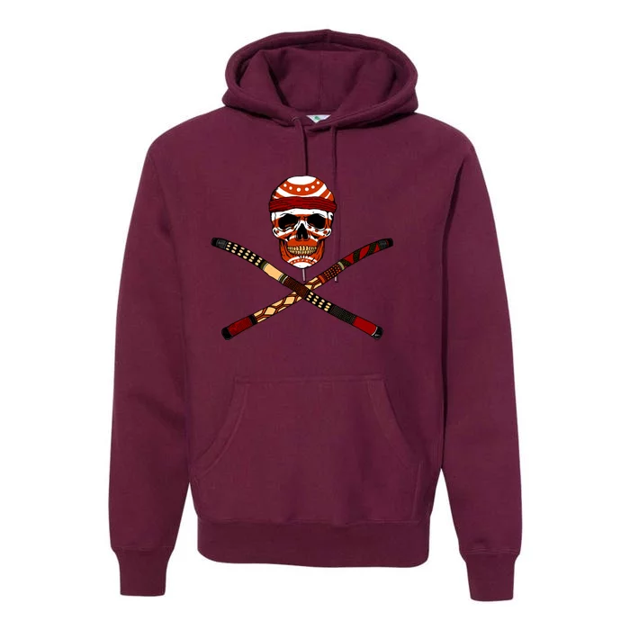 Skull And Crossed Didgeridoo Premium Hoodie