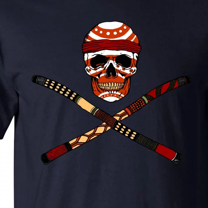 Skull And Crossed Didgeridoo Tall T-Shirt