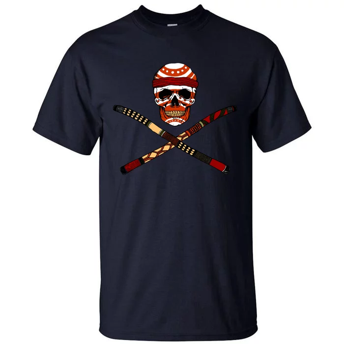 Skull And Crossed Didgeridoo Tall T-Shirt