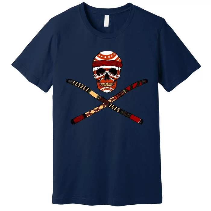 Skull And Crossed Didgeridoo Premium T-Shirt