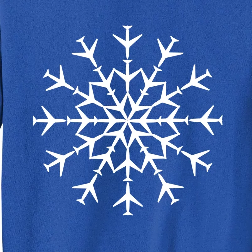 Snowflake Airplanes Christmas Snow Aviation Pilot Gift Cute Gift Tall Sweatshirt