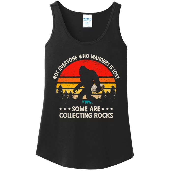 Some Are Collecting Rocks Geologist Rockhounding Bigfoot Ladies Essential Tank