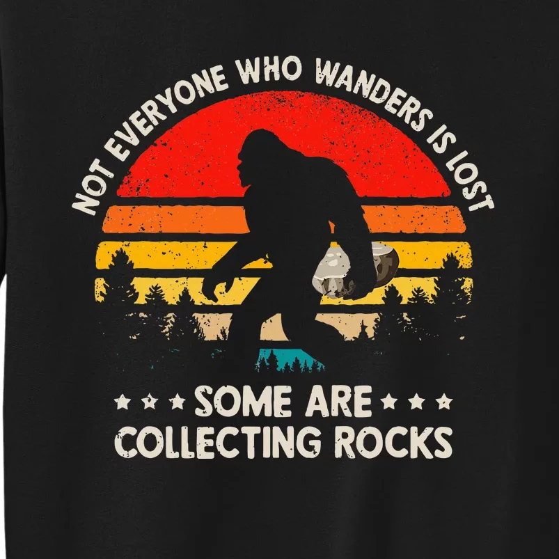 Some Are Collecting Rocks Geologist Rockhounding Bigfoot Tall Sweatshirt