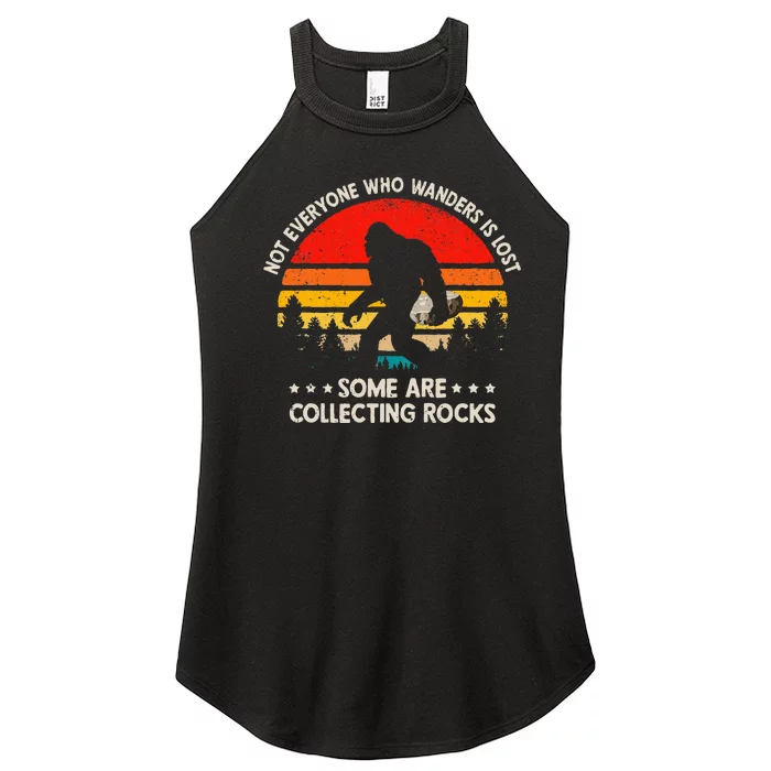 Some Are Collecting Rocks Geologist Rockhounding Bigfoot Women’s Perfect Tri Rocker Tank