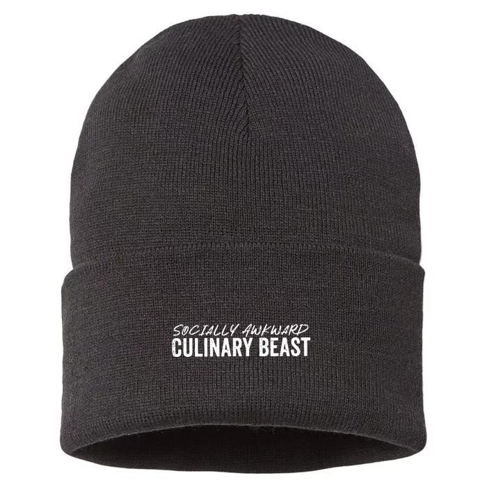 Socially Awkward Culinary Beast Sustainable Knit Beanie