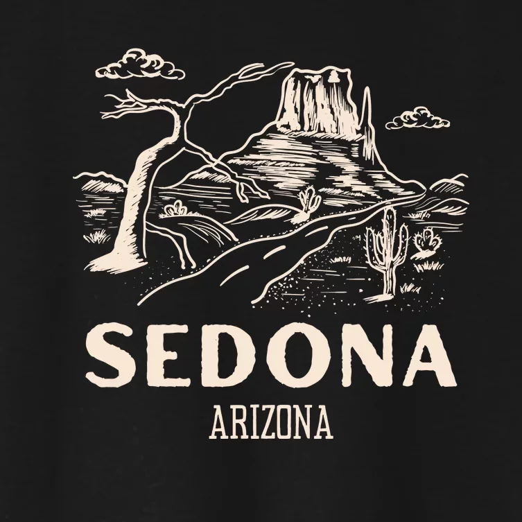 Sedona Arizona Cactus Sunset Desert Women's Crop Top Tee