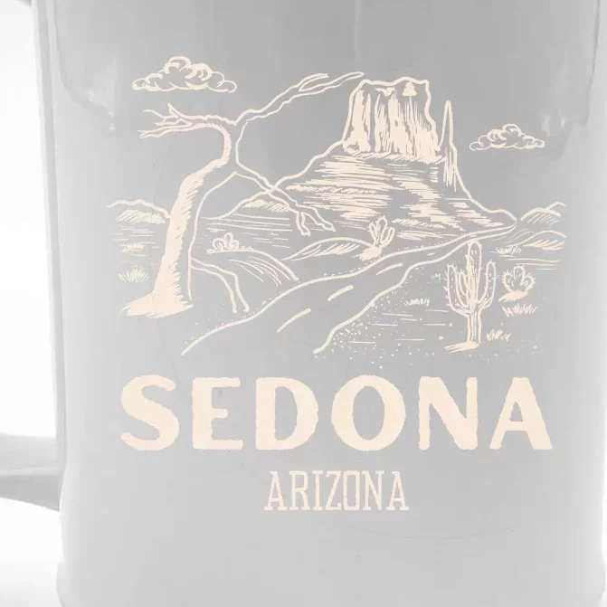 Sedona Arizona Cactus Sunset Desert Front & Back Beer Stein