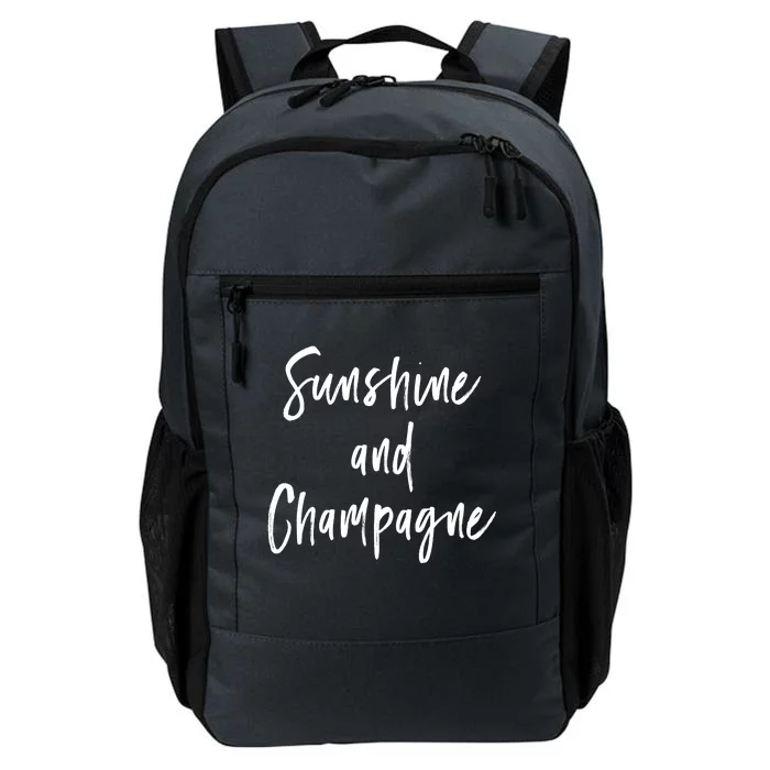 Sunshine And Champagne Great Vibes Slogan Gift Daily Commute Backpack