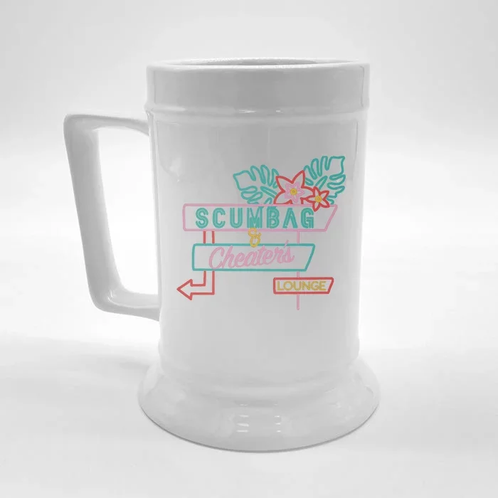 Scumbag And Cheaters Lounge Front & Back Beer Stein