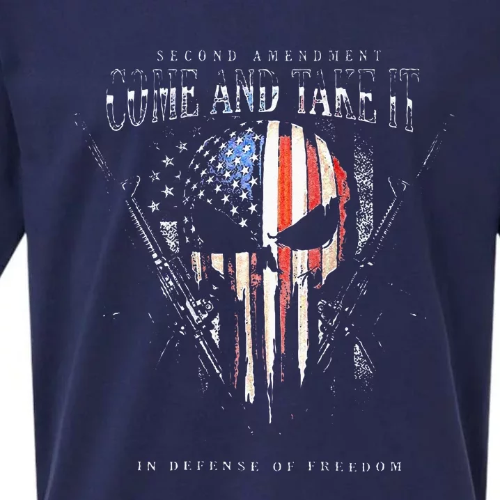 Second Amendment Come And Take It In Defense Of Freedom Sueded Cloud Jersey T-Shirt