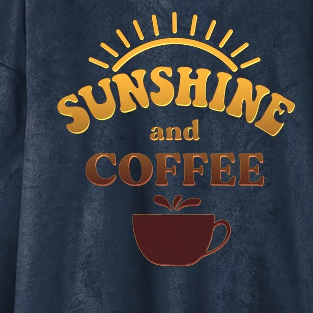 Sunshine And Coffee Hooded Wearable Blanket