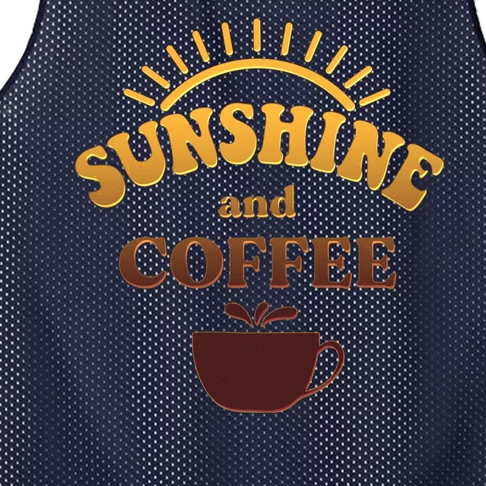 Sunshine And Coffee Mesh Reversible Basketball Jersey Tank