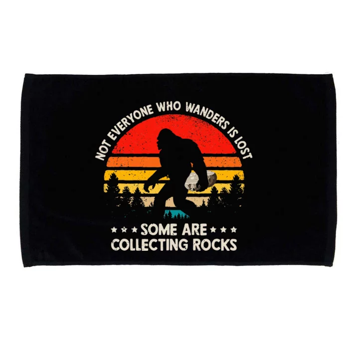 Some Are Collecting Rocks Geologist Rockhounding Bigfoot Microfiber Hand Towel