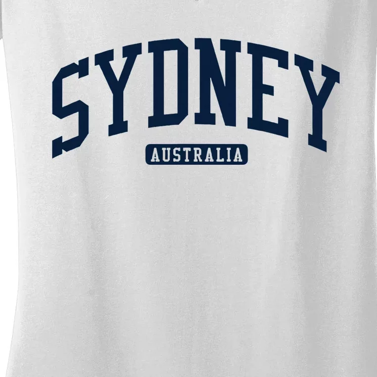 Sydney Australia College University Style Women's V-Neck T-Shirt