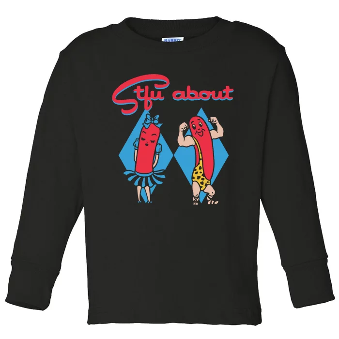 Stfu About Chicago Super Mascots Toddler Long Sleeve Shirt