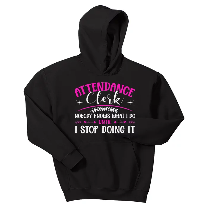 School Attendance Clerk Kids Hoodie