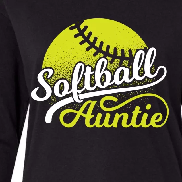 Softball Aunt Coach Softball Auntie Meaningful Gift Womens Cotton Relaxed Long Sleeve T-Shirt