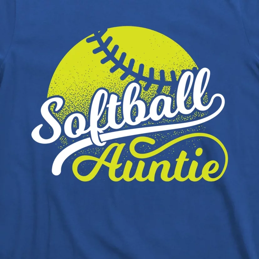 Softball Aunt Coach Softball Auntie Meaningful Gift T-Shirt