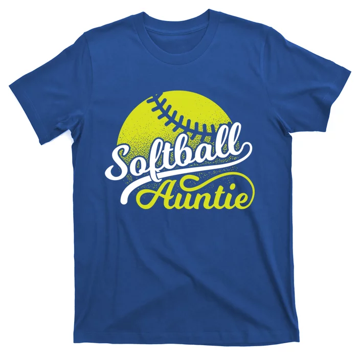 Softball Aunt Coach Softball Auntie Meaningful Gift T-Shirt