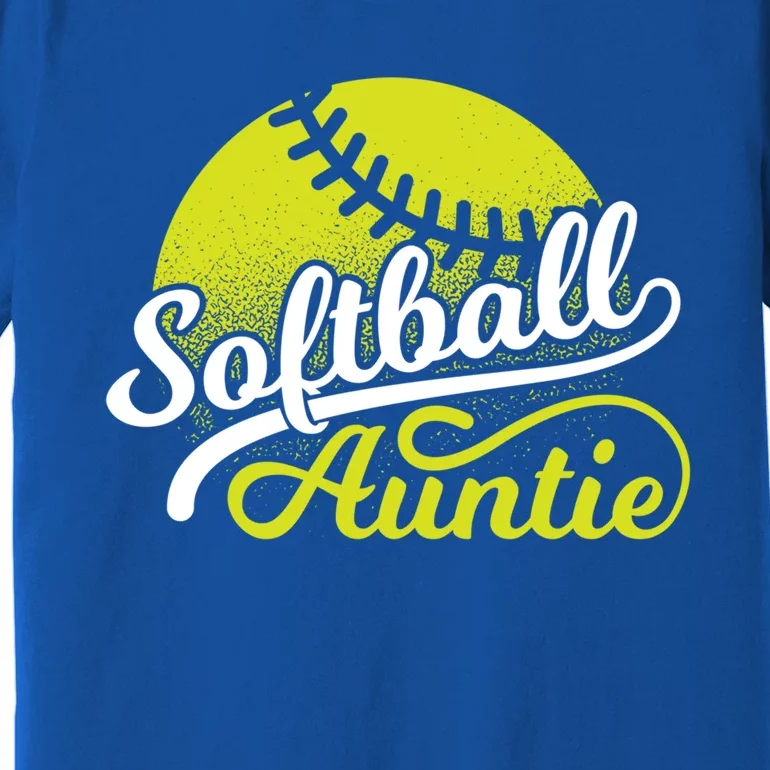 Softball Aunt Coach Softball Auntie Meaningful Gift Premium T-Shirt