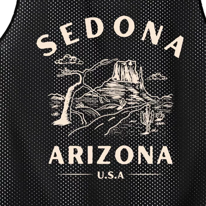 Sedona Arizona Cactus Sunset Desert Mesh Reversible Basketball Jersey Tank