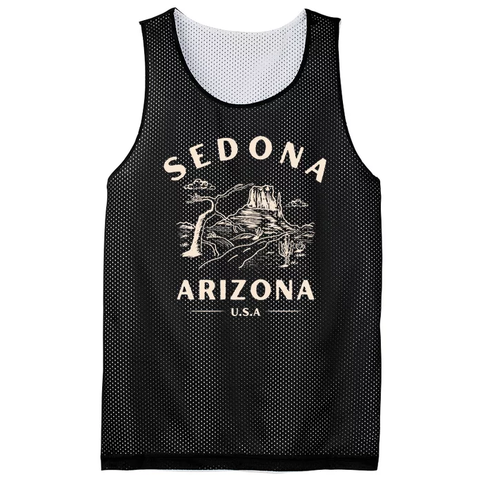 Sedona Arizona Cactus Sunset Desert Mesh Reversible Basketball Jersey Tank