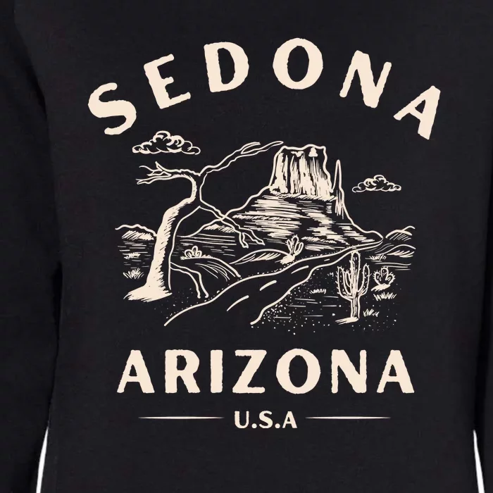 Sedona Arizona Cactus Sunset Desert Womens California Wash Sweatshirt