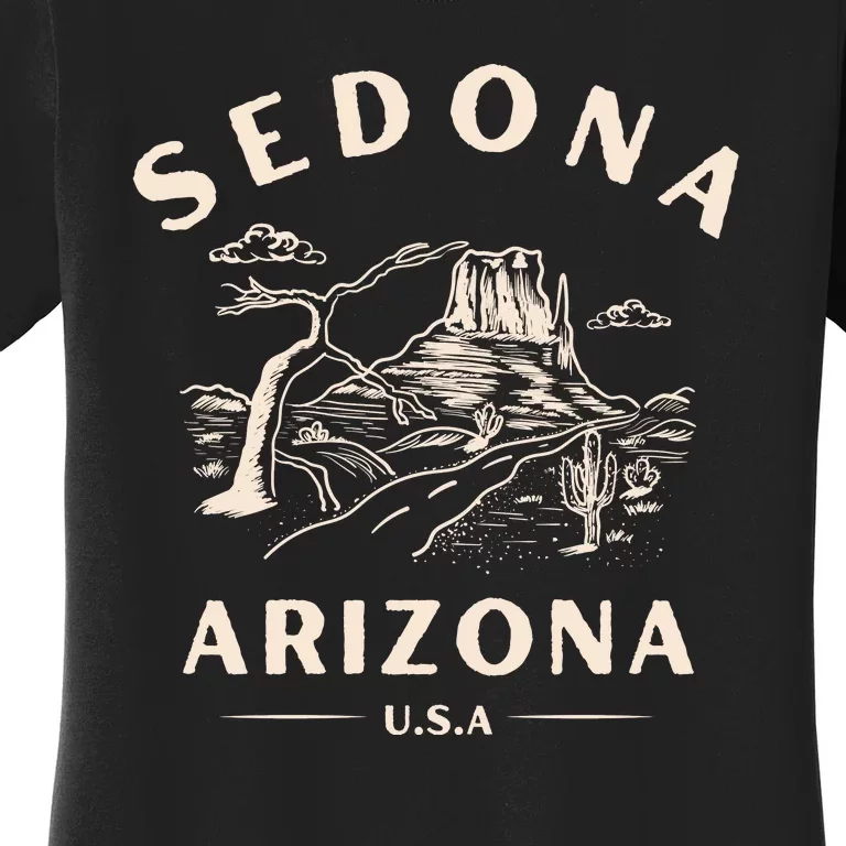 Sedona Arizona Cactus Sunset Desert Women's T-Shirt