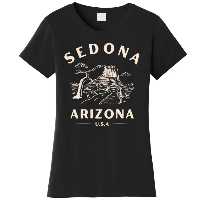 Sedona Arizona Cactus Sunset Desert Women's T-Shirt