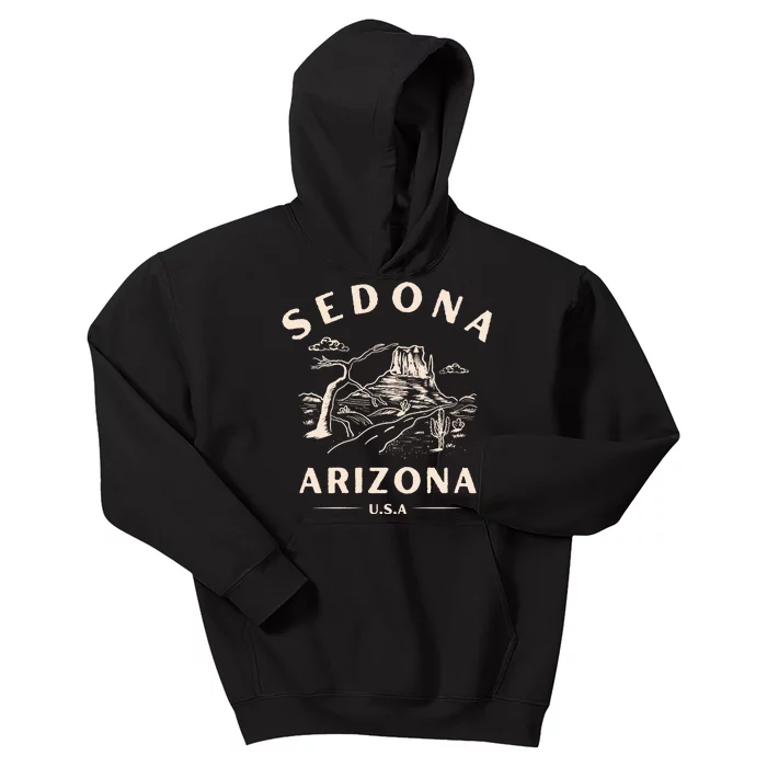 Sedona Arizona Cactus Sunset Desert Kids Hoodie