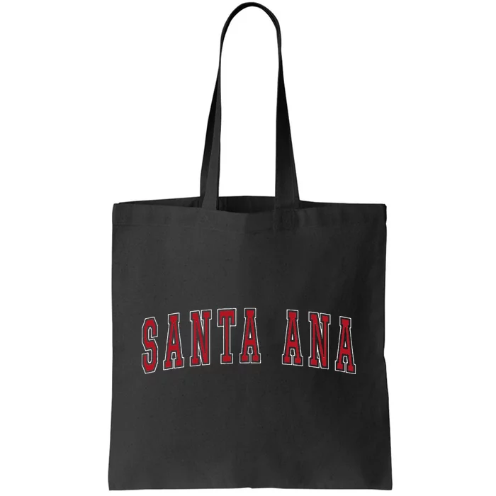 Santa Ana California Souvenir Vacation College Style Red Tote Bag