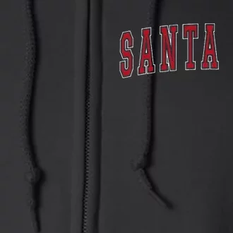 Santa Ana California Souvenir Vacation College Style Red Full Zip Hoodie