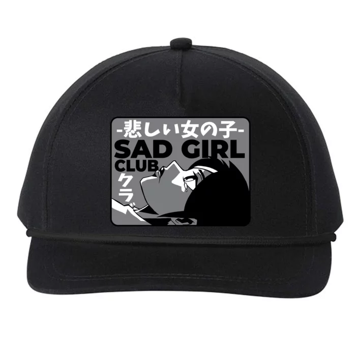 Sad Girl Club Anime Snapback Five-Panel Rope Hat