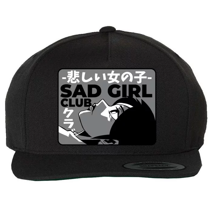 Sad Girl Club Anime Wool Snapback Cap