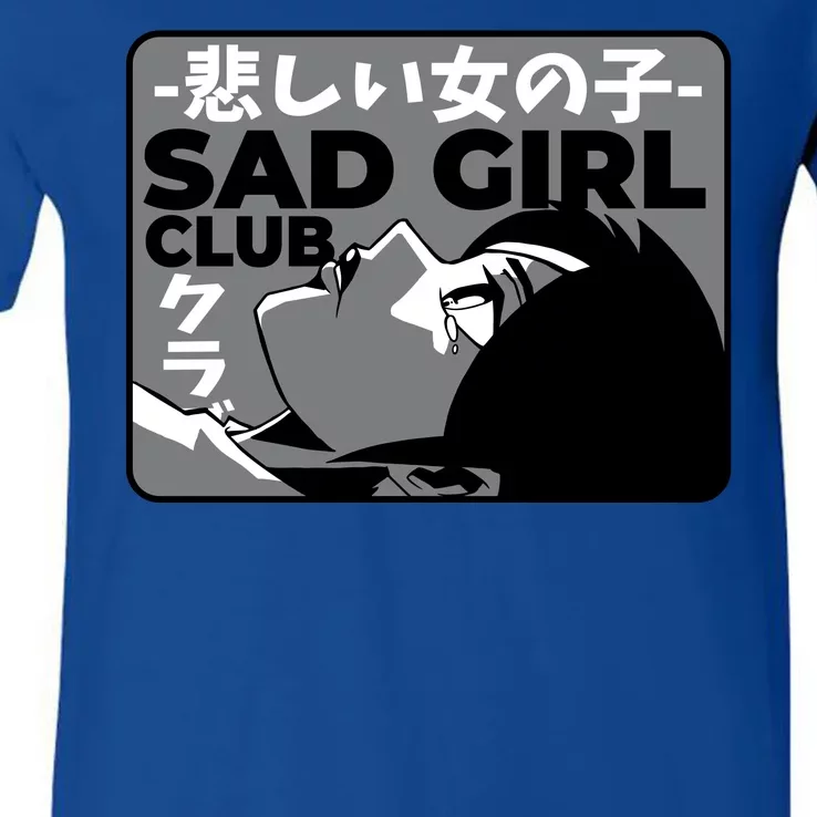 Sad Girl Club Anime V-Neck T-Shirt