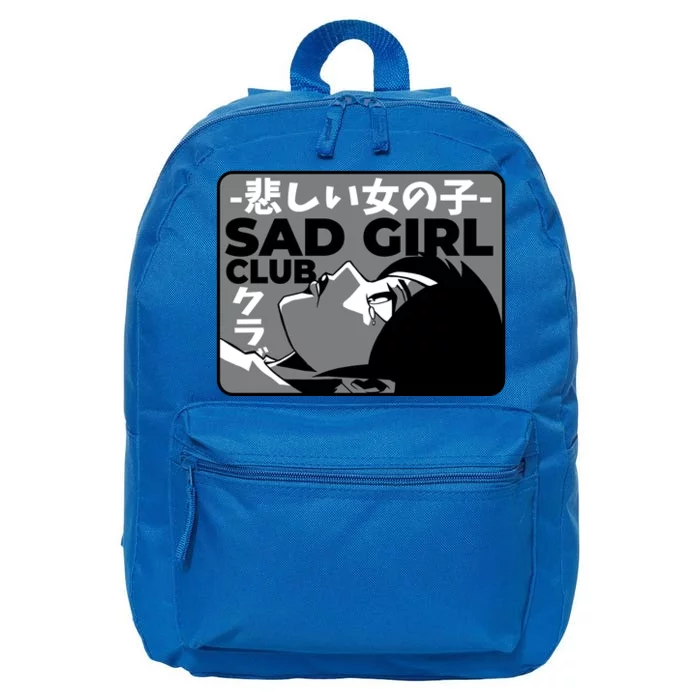 Sad Girl Club Anime 16 in Basic Backpack