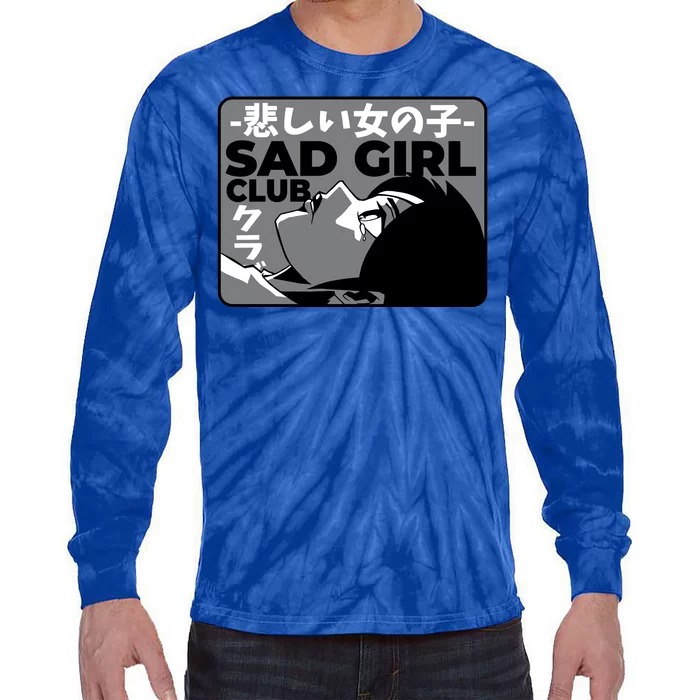 Sad Girl Club Anime Tie-Dye Long Sleeve Shirt