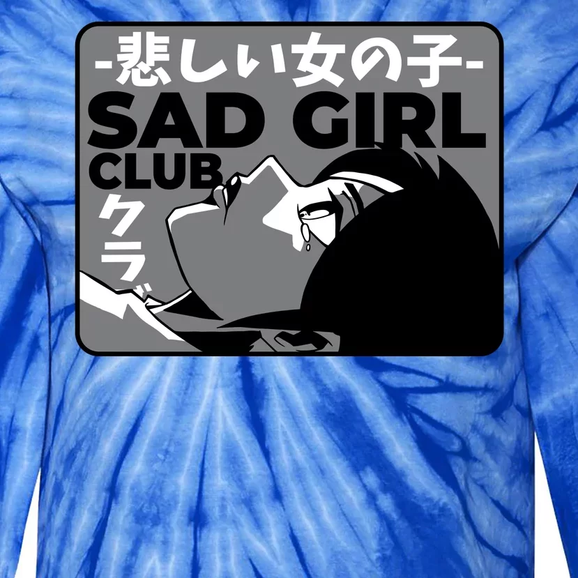 Sad Girl Club Anime Tie-Dye Long Sleeve Shirt