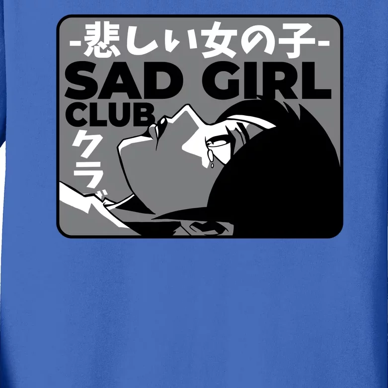 Sad Girl Club Anime Kids Long Sleeve Shirt