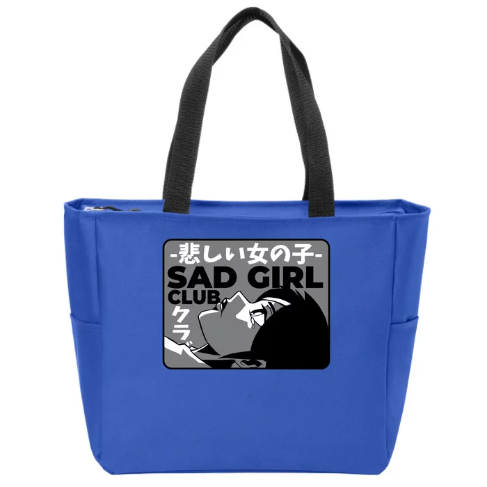 Sad Girl Club Anime Zip Tote Bag