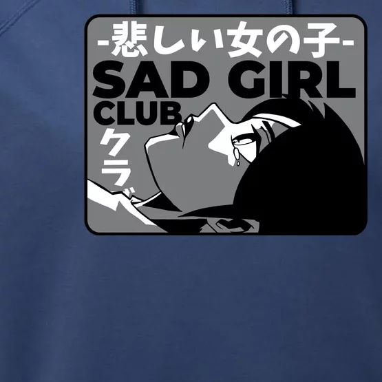 Sad Girl Club Anime Performance Fleece Hoodie