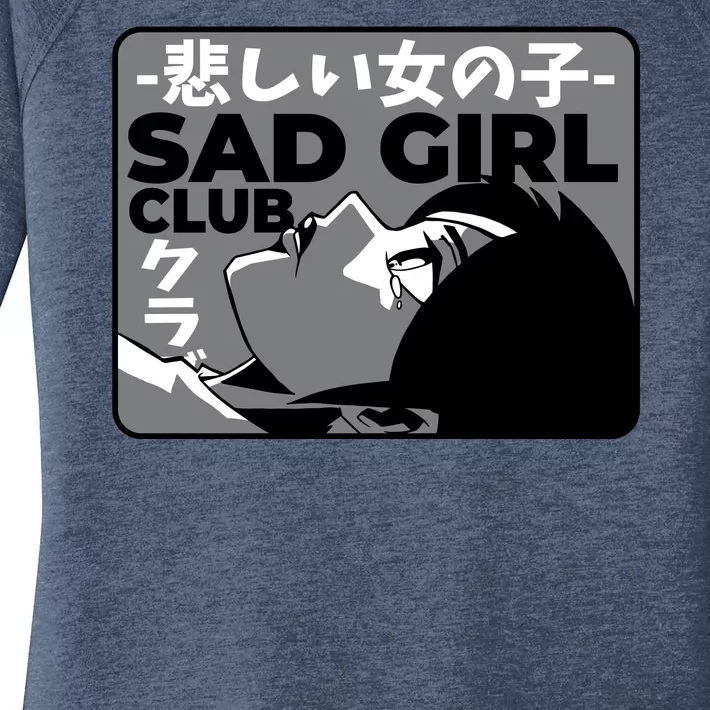 Sad Girl Club Anime Women's Perfect Tri Tunic Long Sleeve Shirt