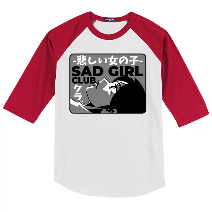 Sad Girl Club Anime Kids Colorblock Raglan Jersey