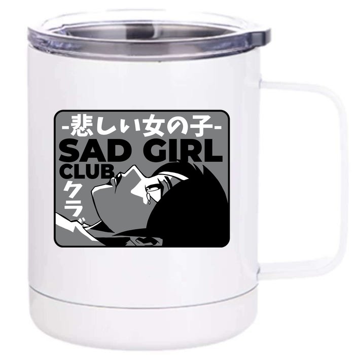 Sad Girl Club Anime Front & Back 12oz Stainless Steel Tumbler Cup