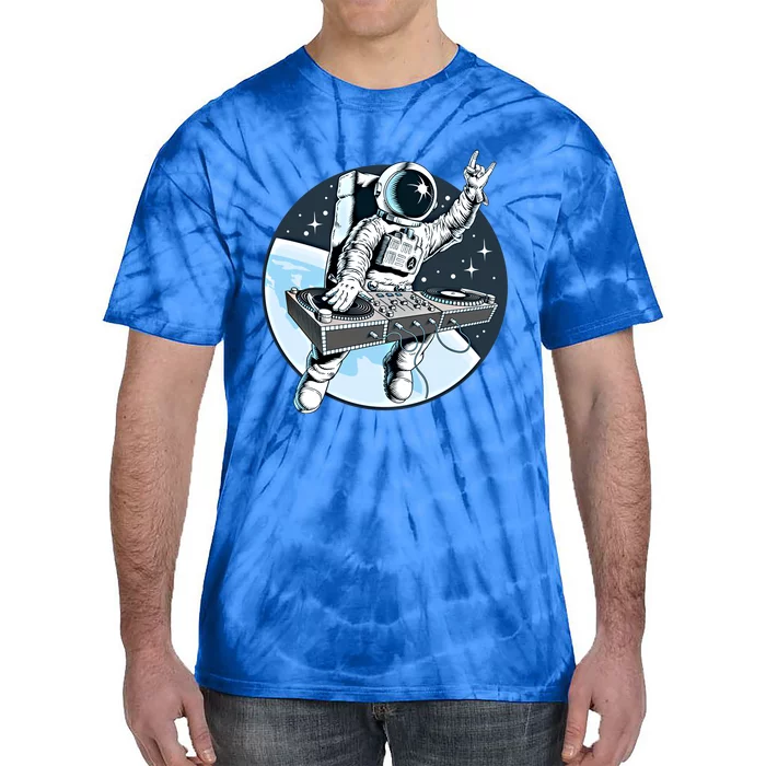 Space Astronaut Dj Disc Jockey Dancing Graphic Cool Designs Funny Gift Tie-Dye T-Shirt