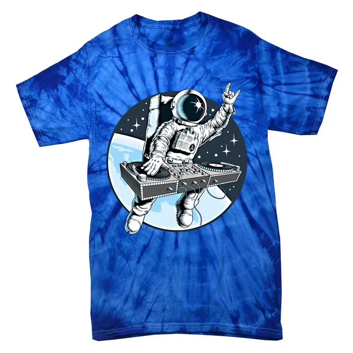 Space Astronaut Dj Disc Jockey Dancing Graphic Cool Designs Funny Gift Tie-Dye T-Shirt