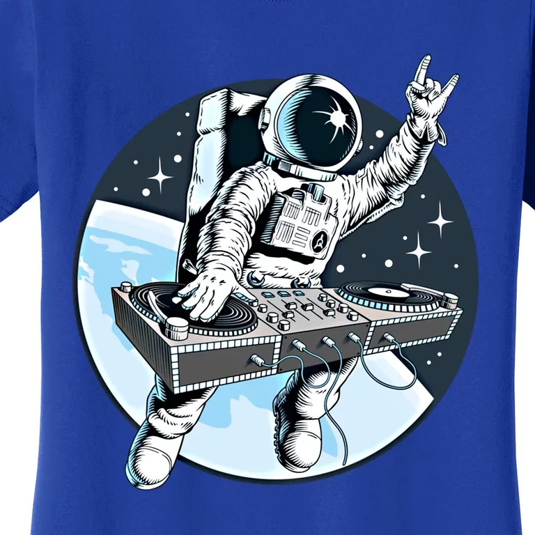 Space Astronaut Dj Disc Jockey Dancing Graphic Cool Designs Funny Gift Women's T-Shirt