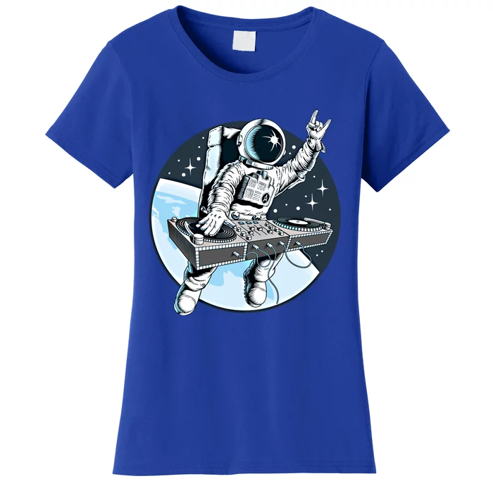 Space Astronaut Dj Disc Jockey Dancing Graphic Cool Designs Funny Gift Women's T-Shirt